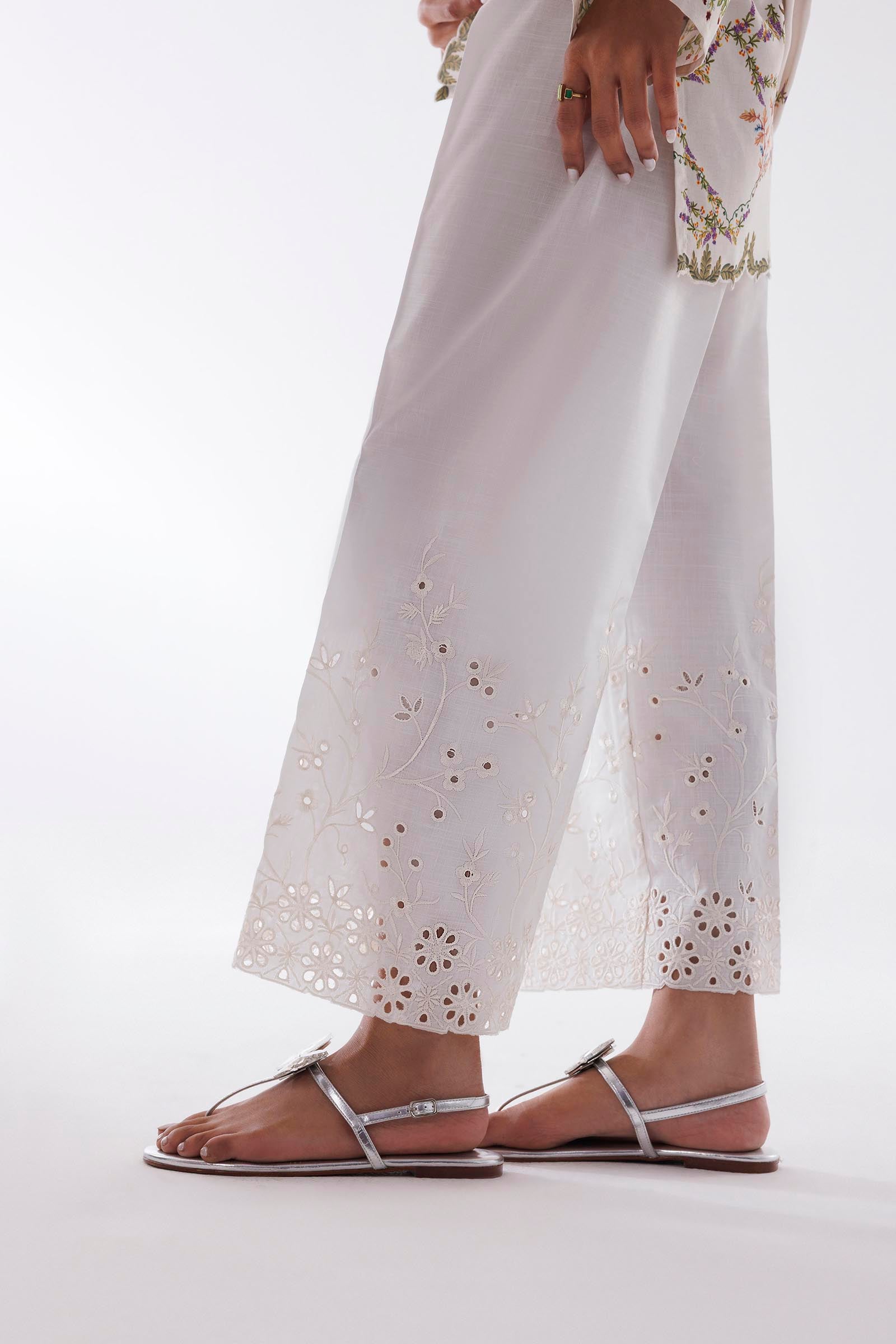 Stitched Embroidered Culotte Secondary image