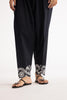 Stitched Embroidered Black Shalwar