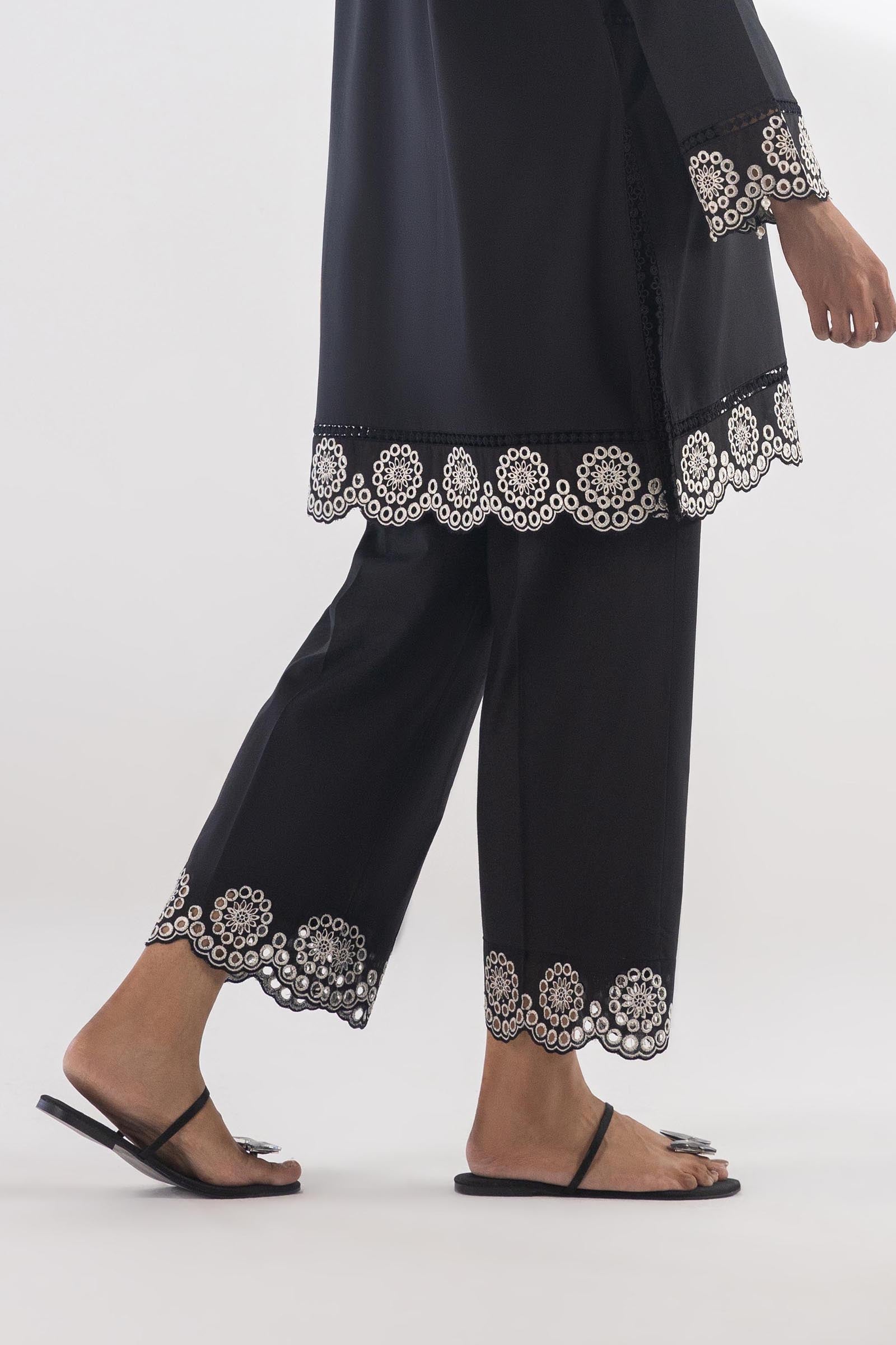 Stitched Embroidered Lawn Culotte Secondary image