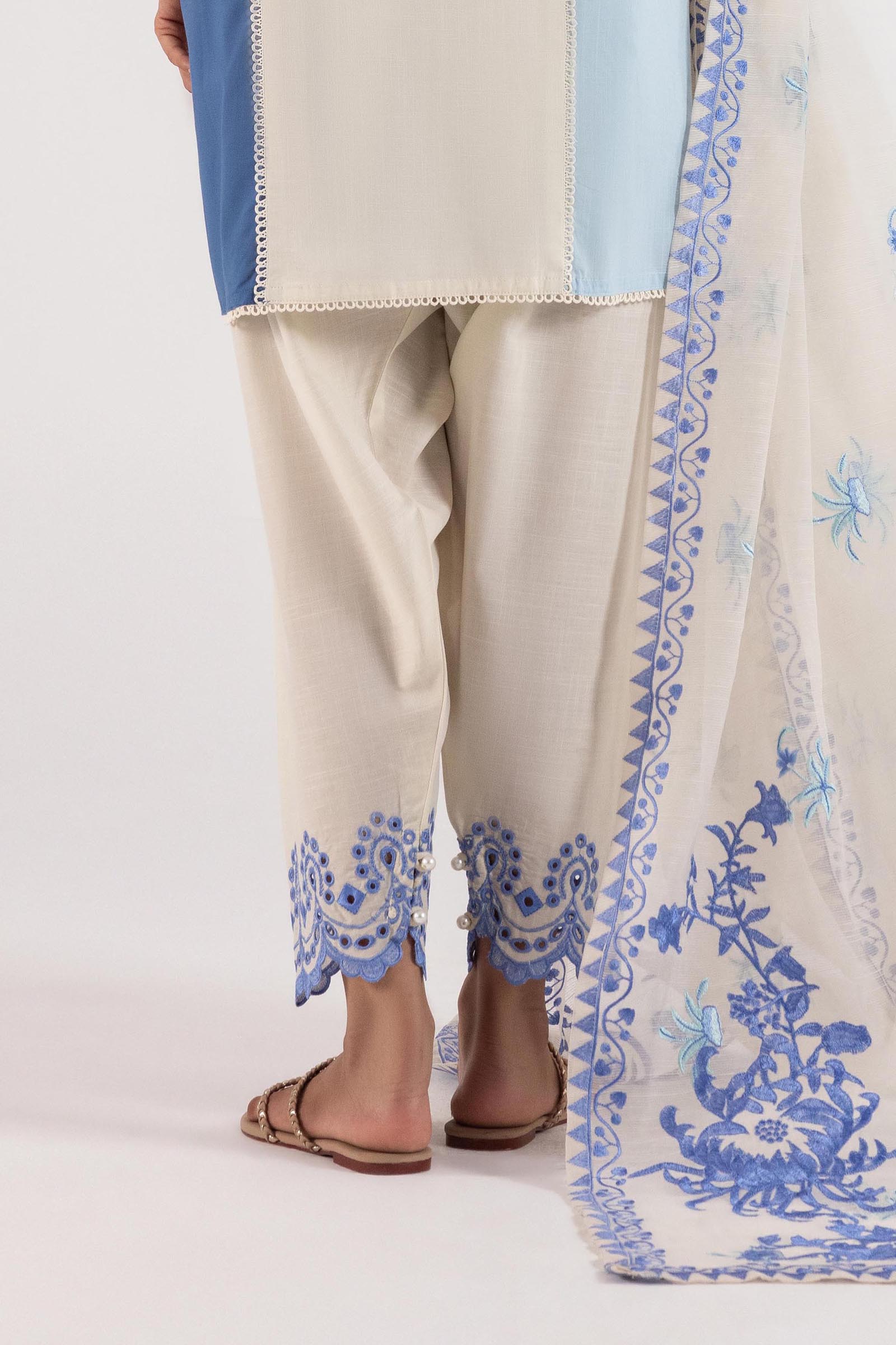 Stitched Lawn Shalwar Secondary image