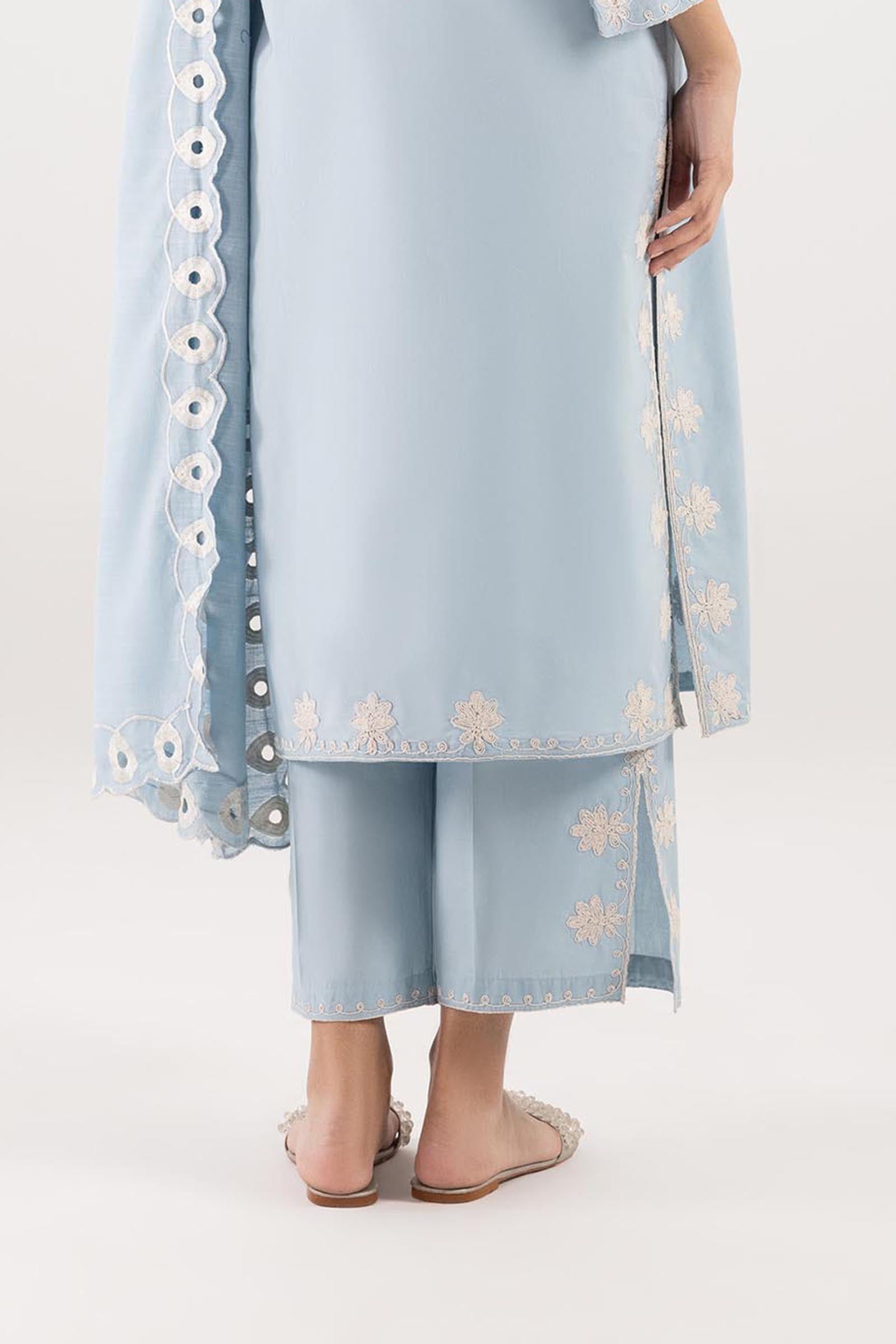 Stitched Embroidered Lawn Culotte Secondary image