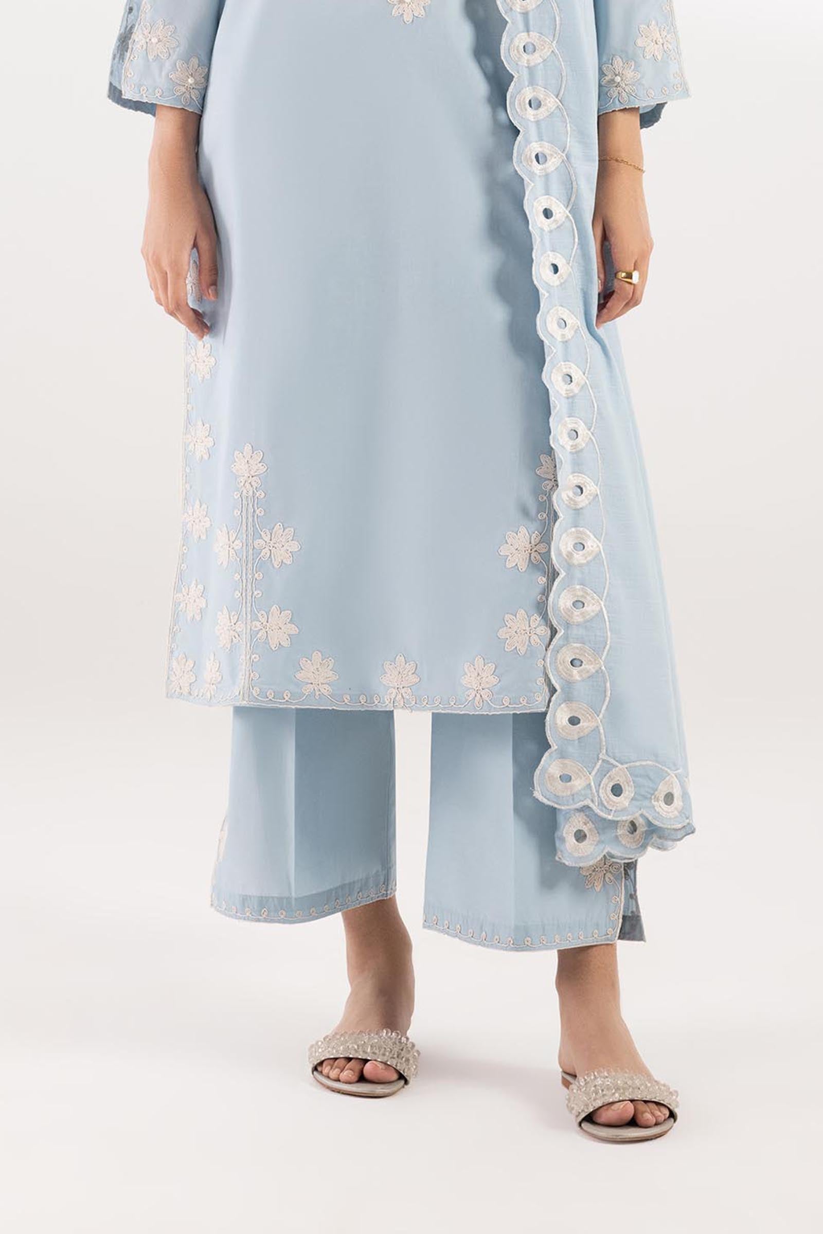Stitched Embroidered Lawn Culotte Main image