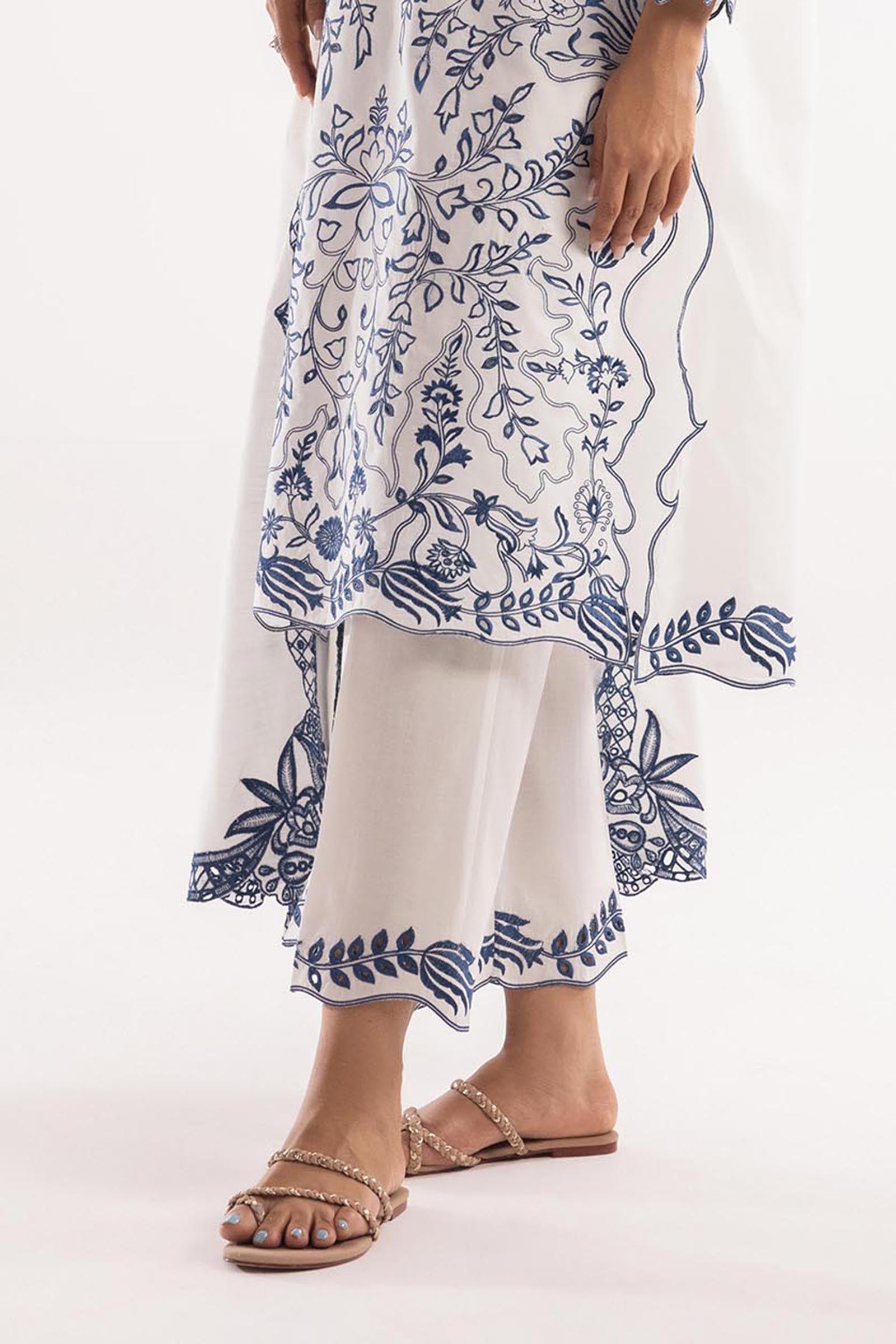 Stitched Lawn Embroidered Culotte Main image