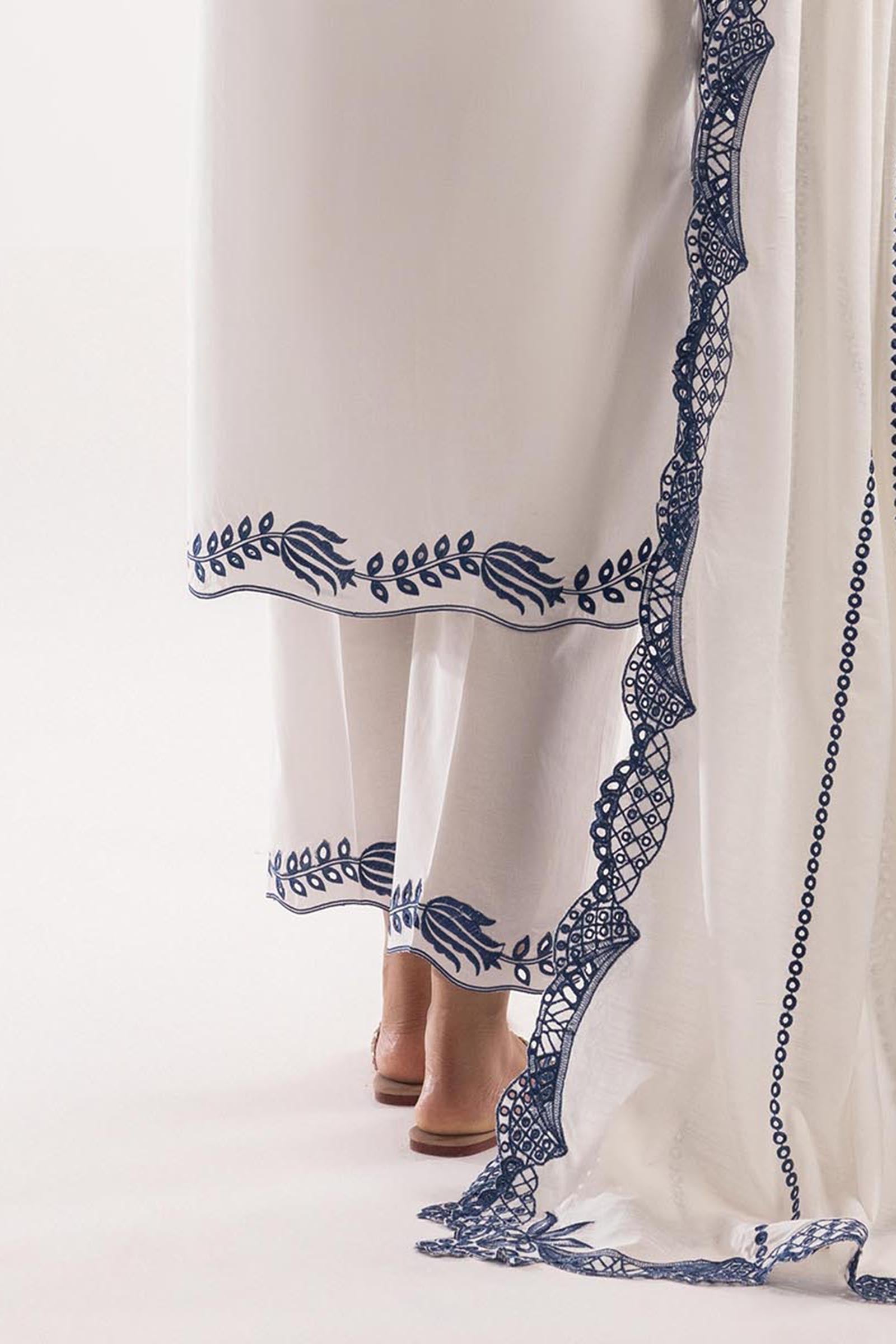 Stitched Lawn Embroidered Culotte Secondary image