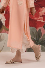 Stitched Embroidered Raw Silk Culotte