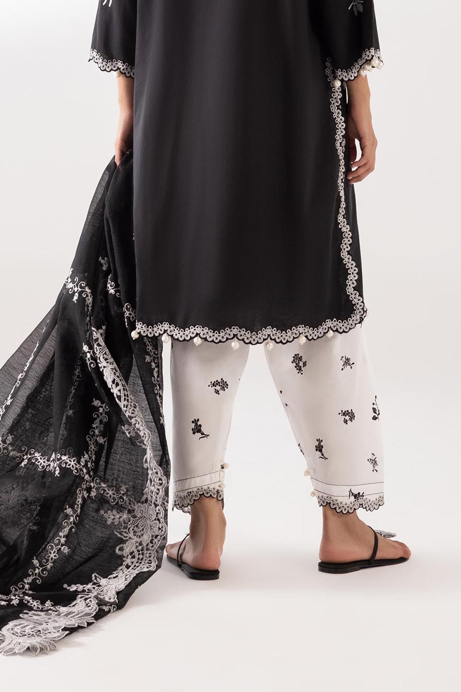 Stitched Lawn Embroidered Shalwar Secondary image
