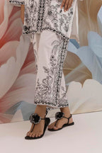 Stitched Jacquard Embroidered Culotte