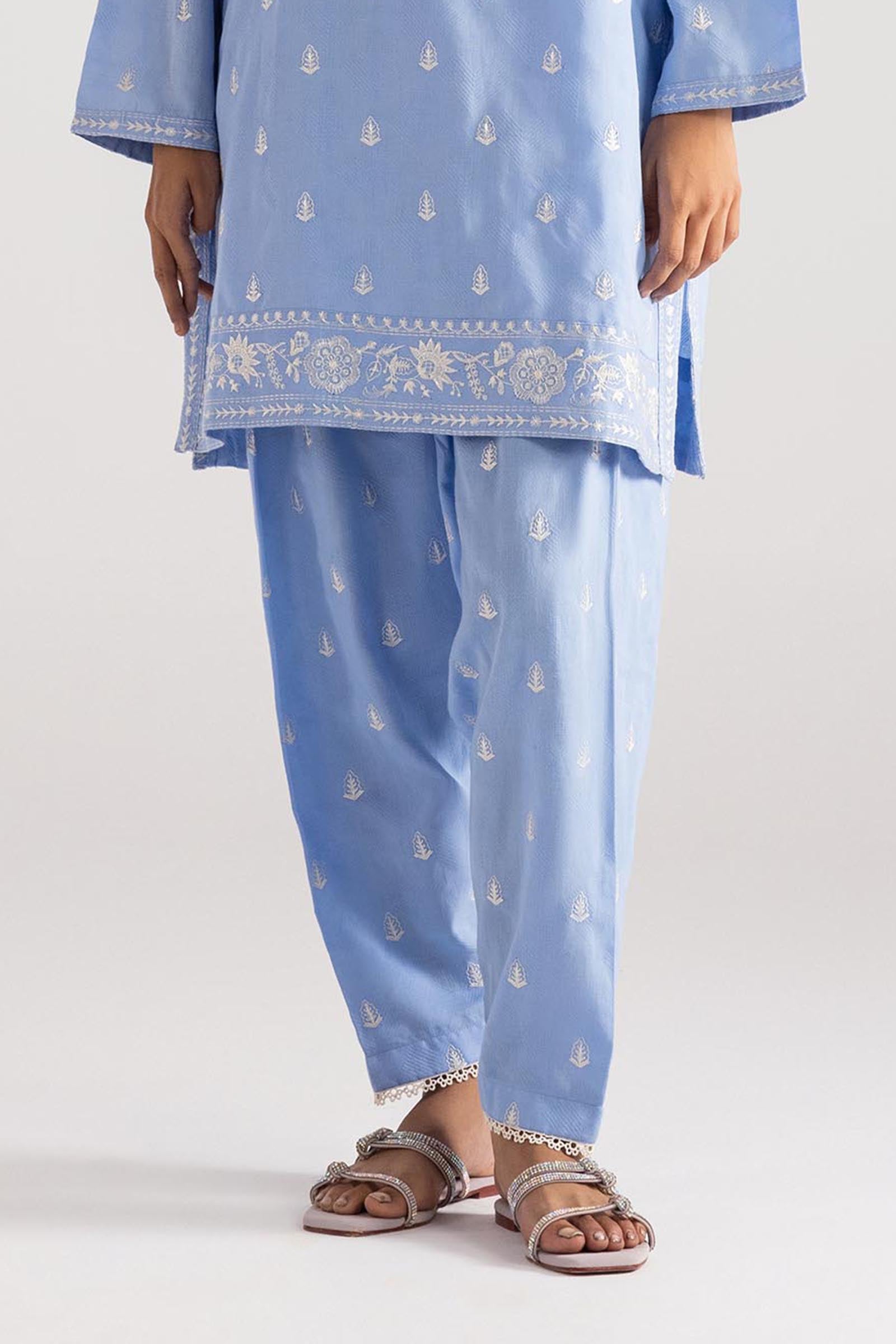 Stitched Embroidered Jacquard Shalwar Main image
