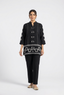 Stitched Printed Linen Shirt