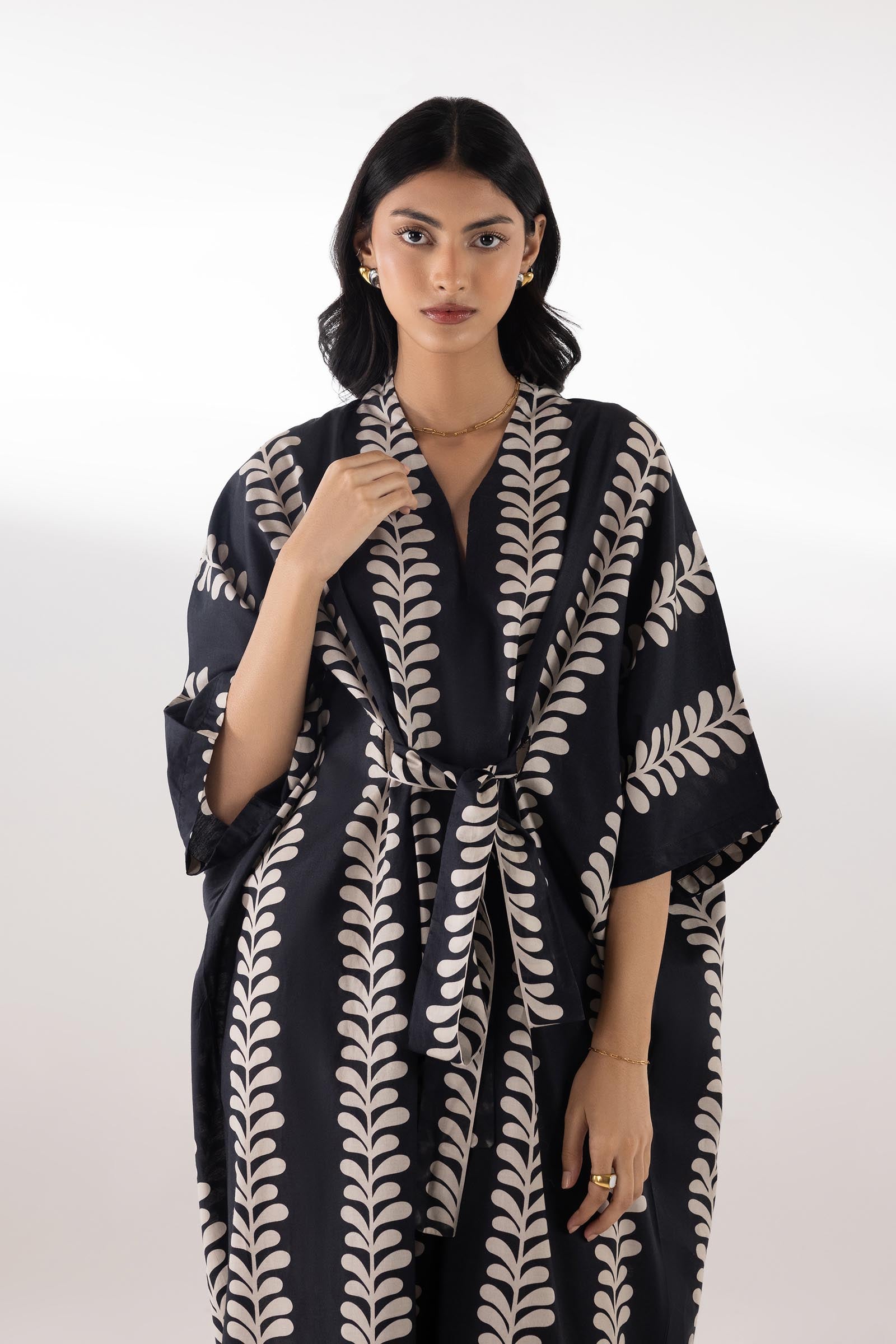 Stitched Printed Kaftan Secondary image