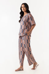 Stitched Multi Printed Cord Set