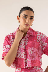 Stitched Floral Printed Shirt + Skirt