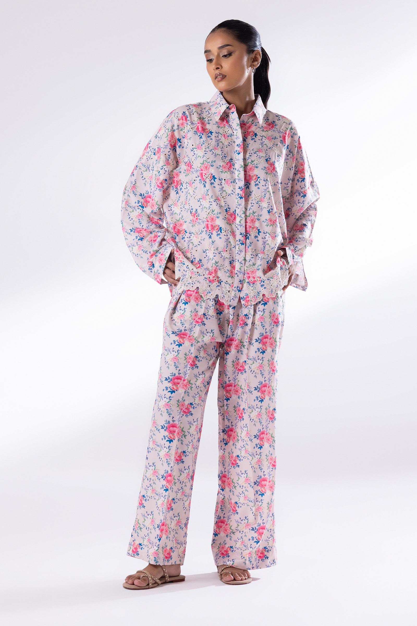 Stitched Schifli Butterfly Co-ord Set Main image
