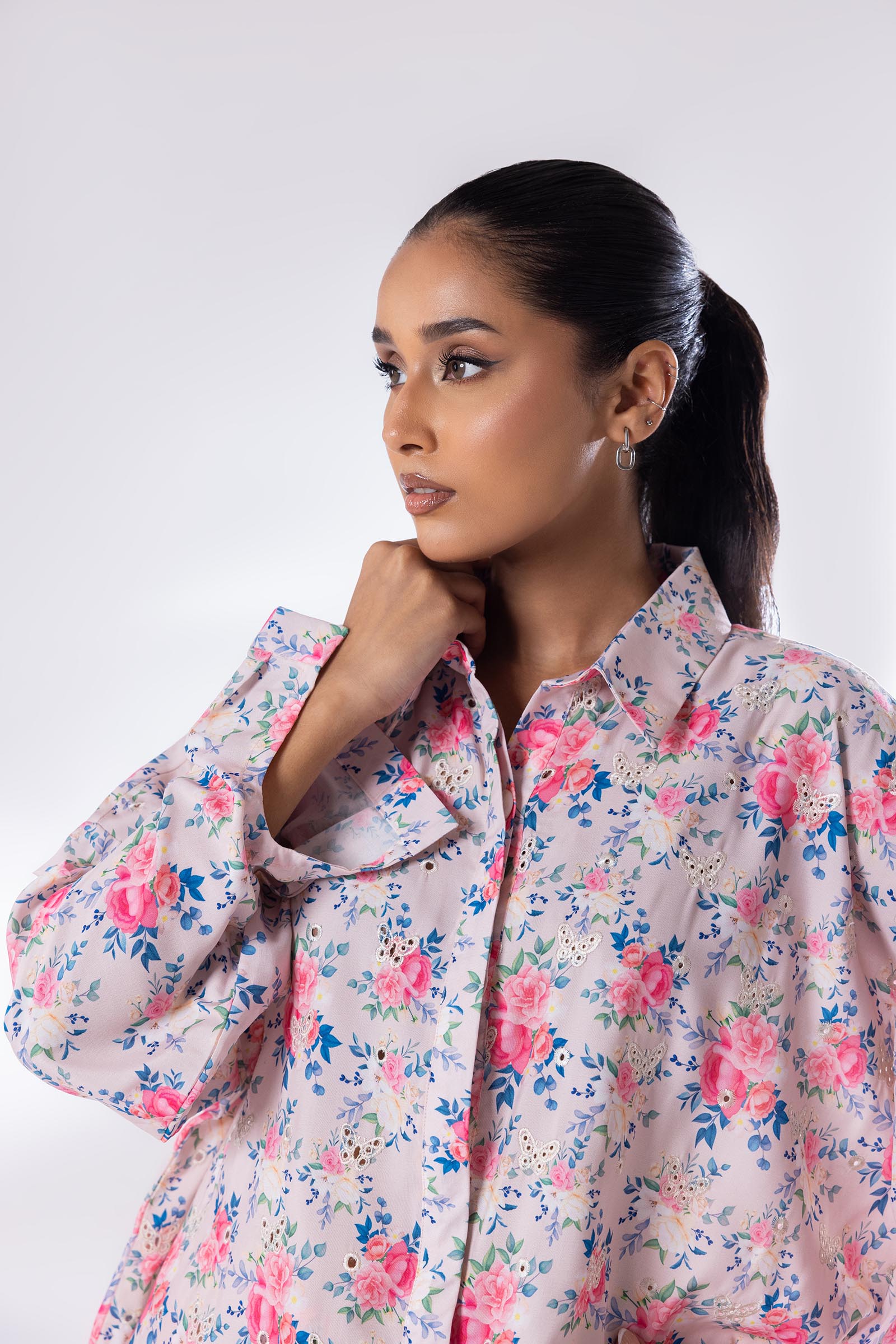 Stitched Schifli Butterfly Co-ord Set Secondary image