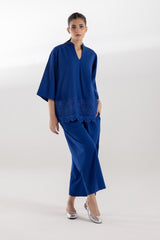 Stitched Embroidered Lawn West Shirt + Culotte