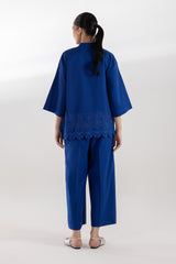 Stitched Embroidered Lawn West Shirt + Culotte