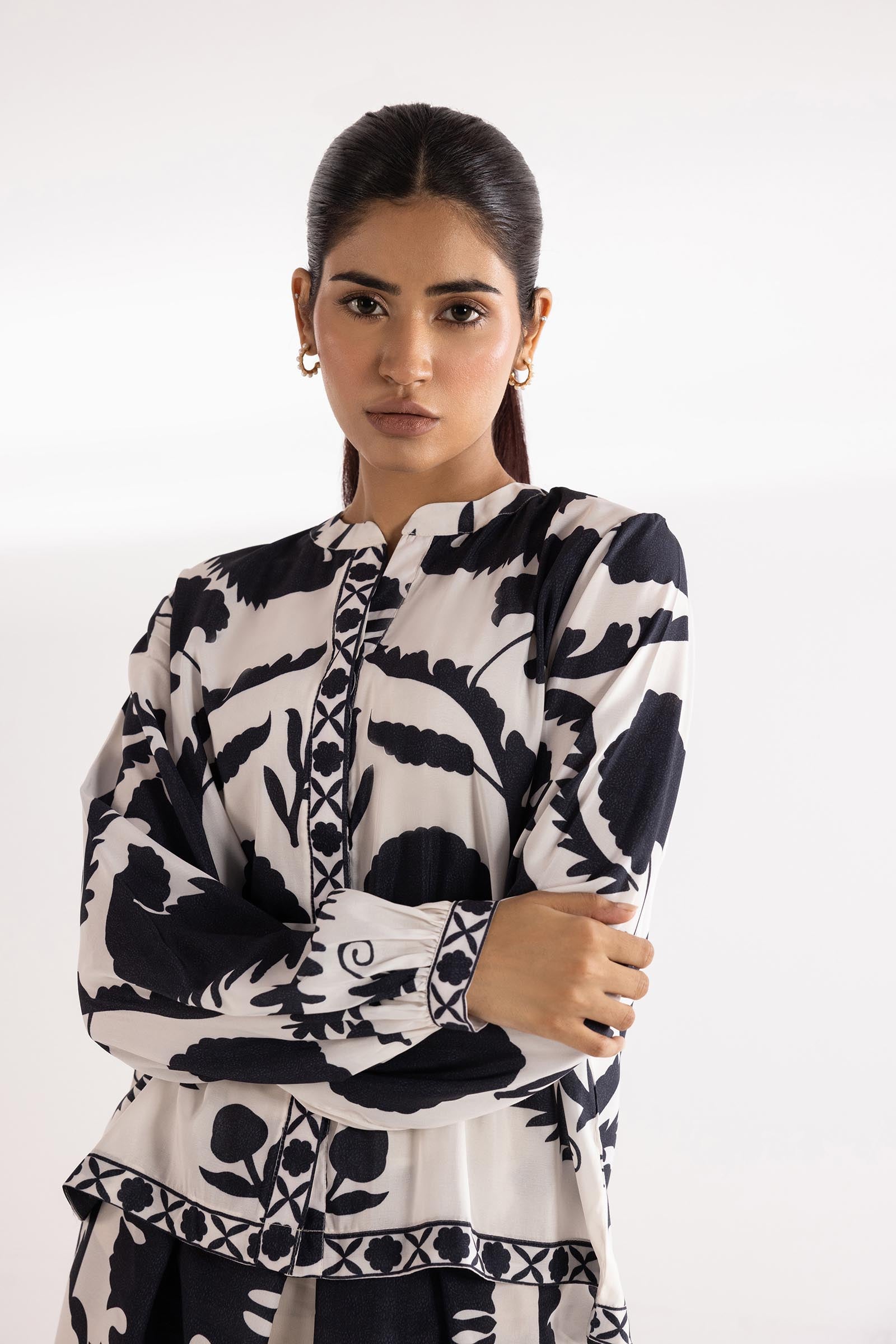 Stitched Printed Cambric Shirt + Skirt Secondary image