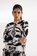 Stitched Printed Cambric Shirt + Skirt