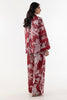 Stitched Red Printed Cord Set