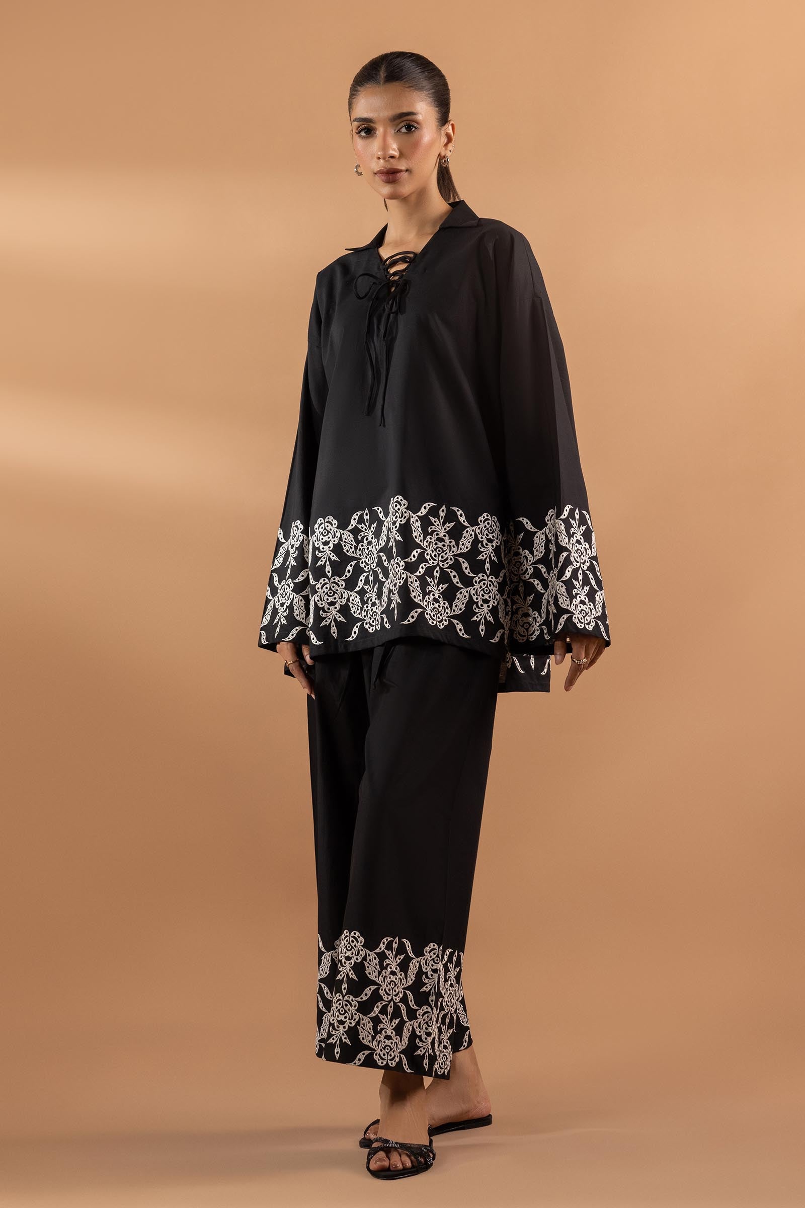 Stitched Lawn Shirt + Culotte Main image