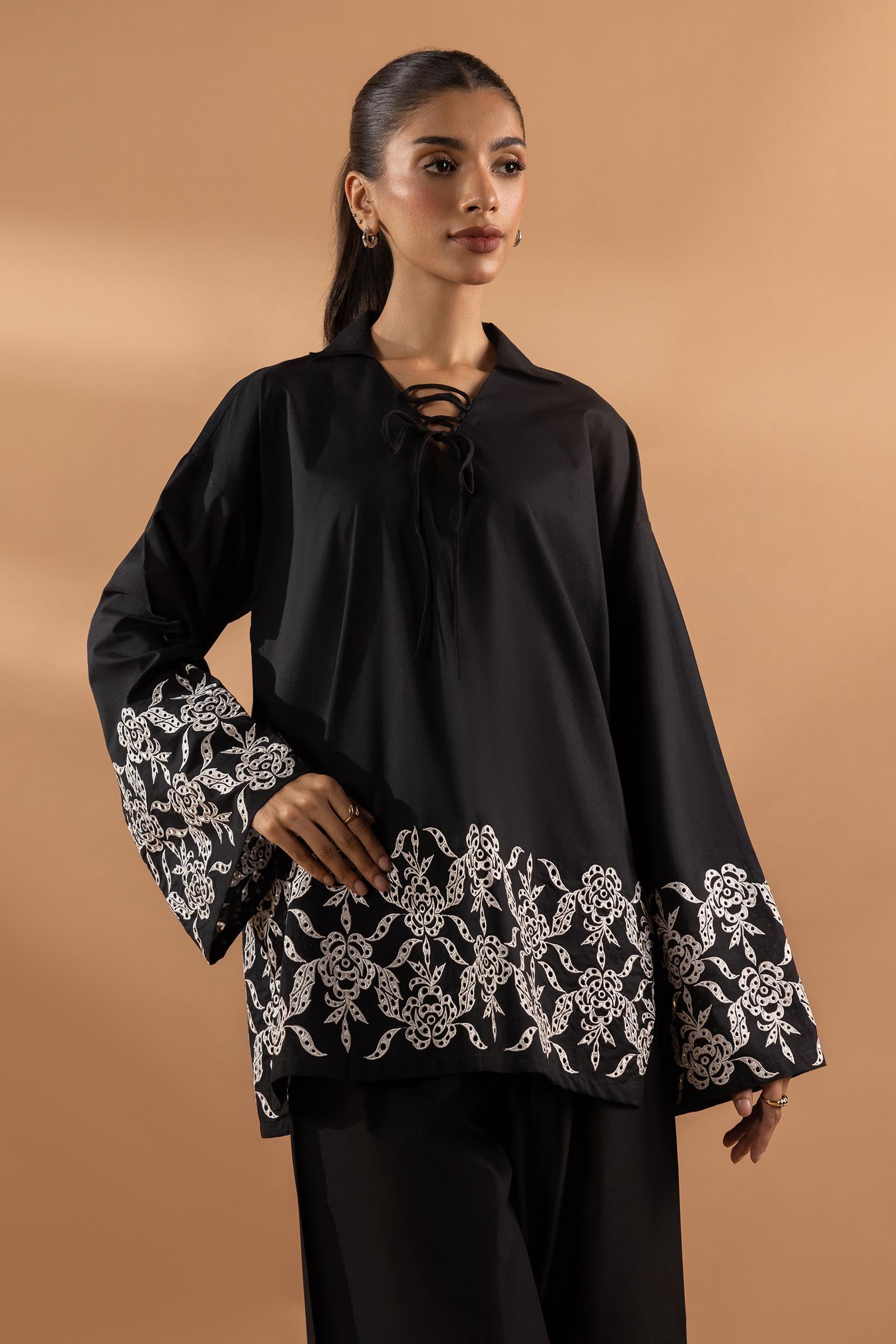 Stitched Lawn Shirt + Culotte Secondary image