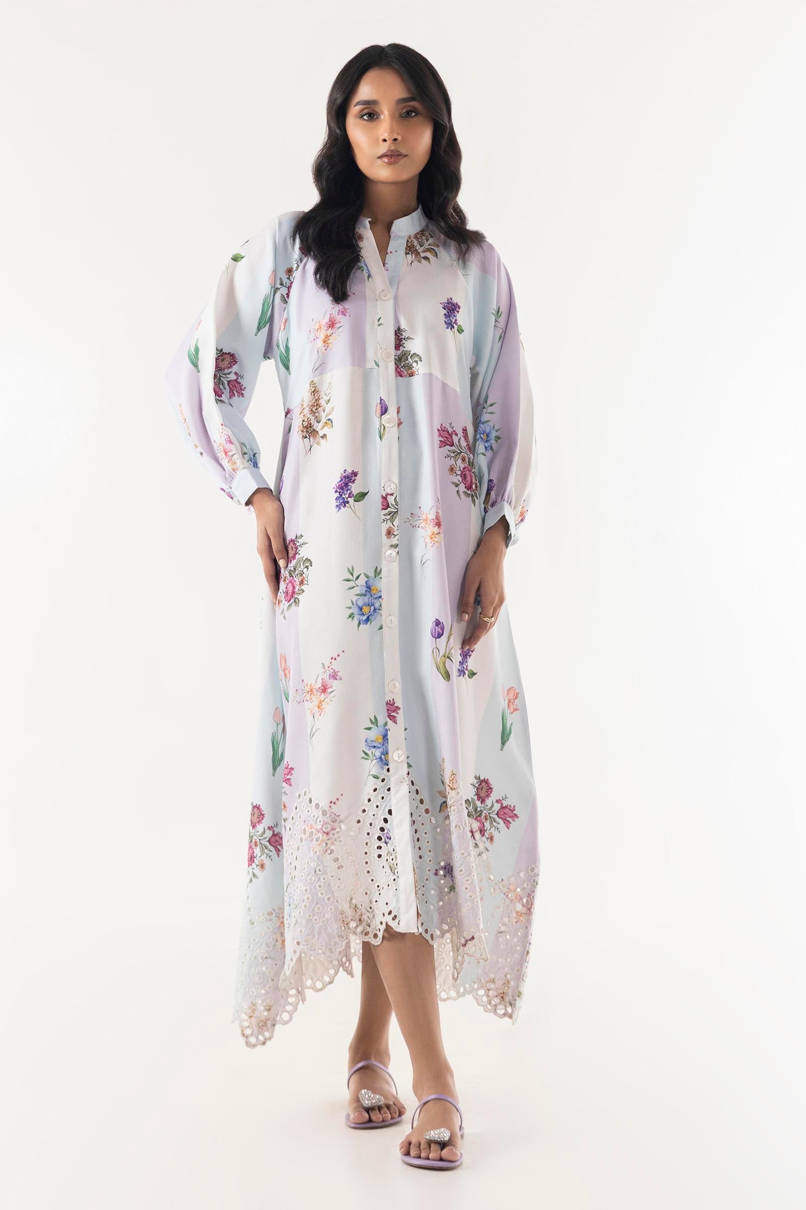 Stitched Jacquard Dress