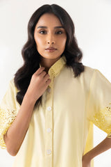 Stitched Solid Schiffli Co-ord Set