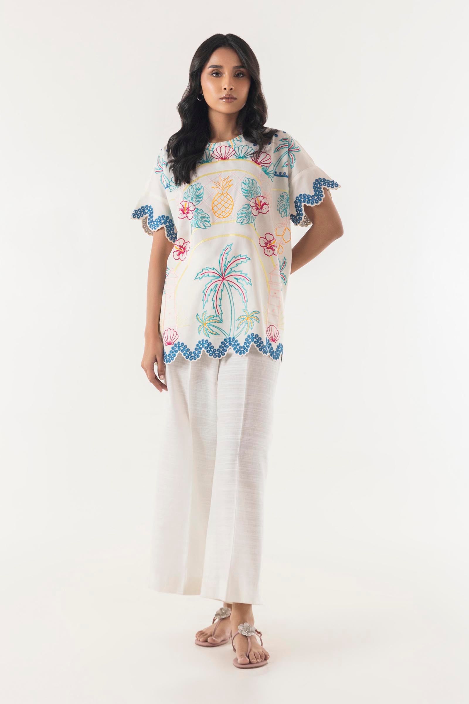 Stitched Embroidered Fusion Shirt Main image