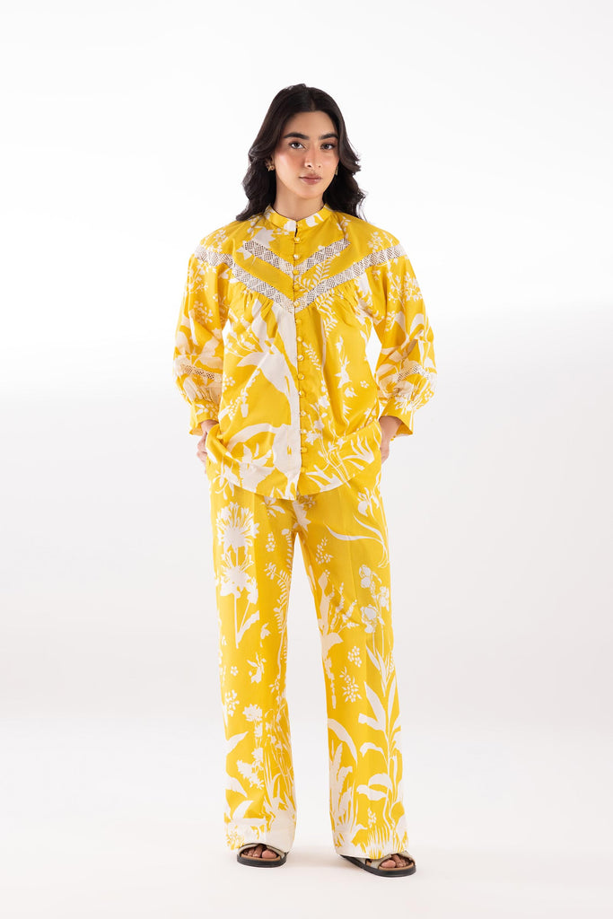 Stitched Embroidered Wesst Lawn Shirt + Culotte