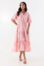 Stitched Peach Printed Frock
