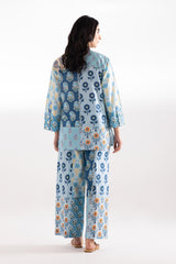 Stitched Printed Textured Wesst Shirt + Culotte