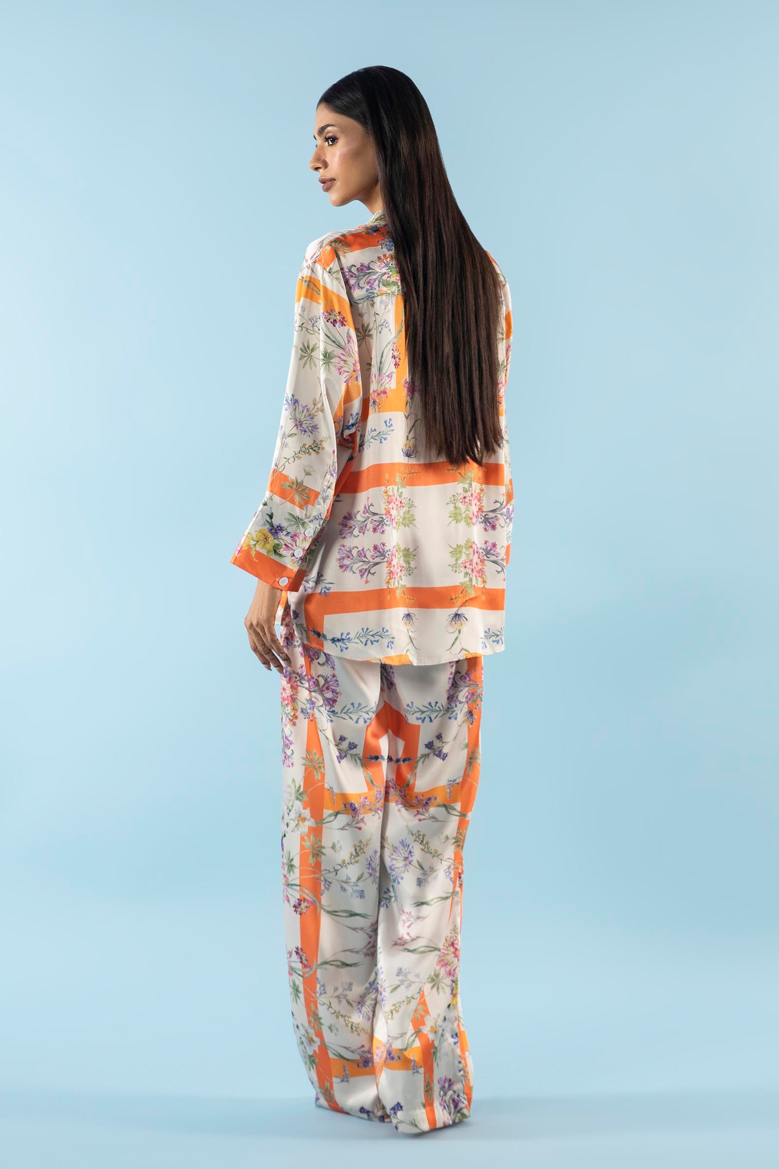 Stitched Satin Shirt + Culotte Secondary image