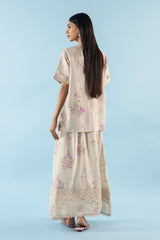 Stitched Floral Printed Shirt + Skirt