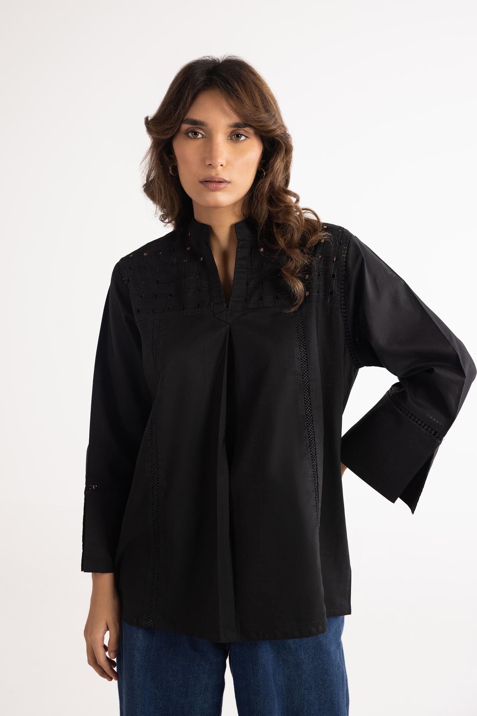Stitched Embroidered Wesst Lawn Shirt Main image