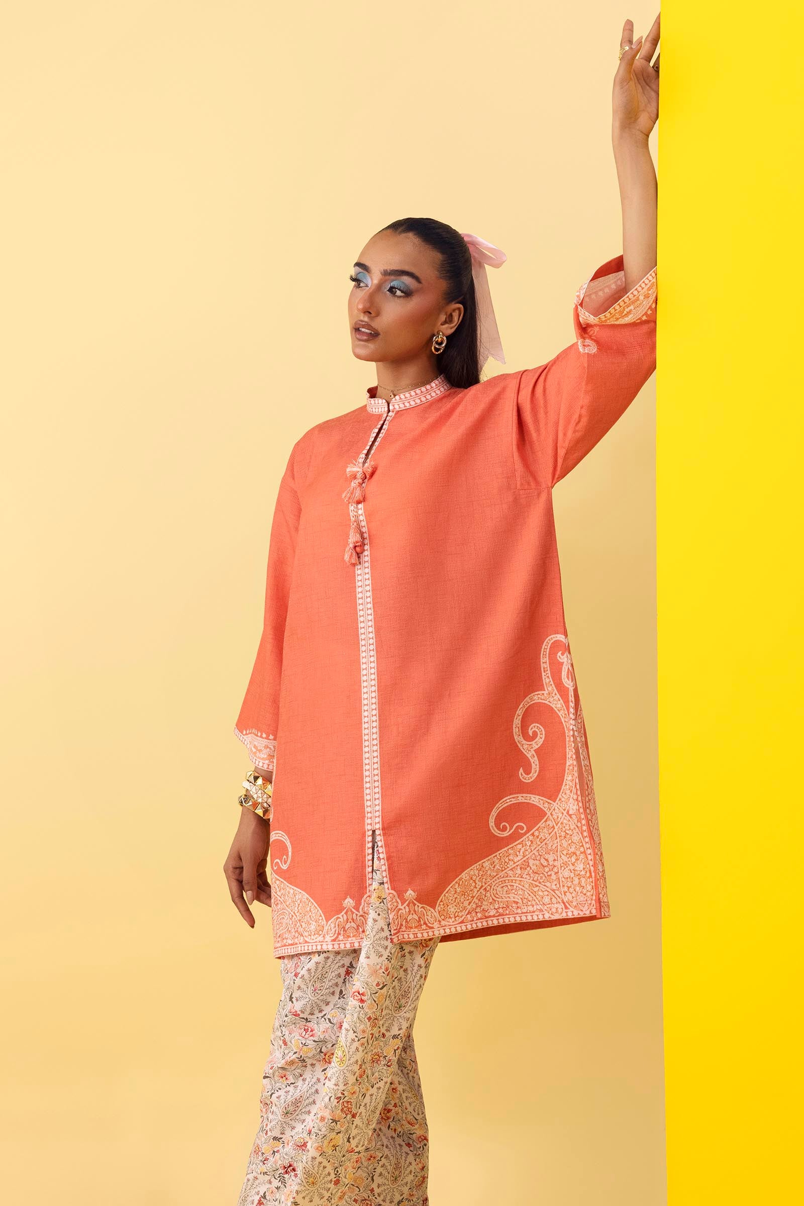 Stitched Printed Dobby Shirt+ Shalwar Secondary image
