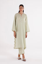 Stitched Dyed Lawn Shirt + Culotte