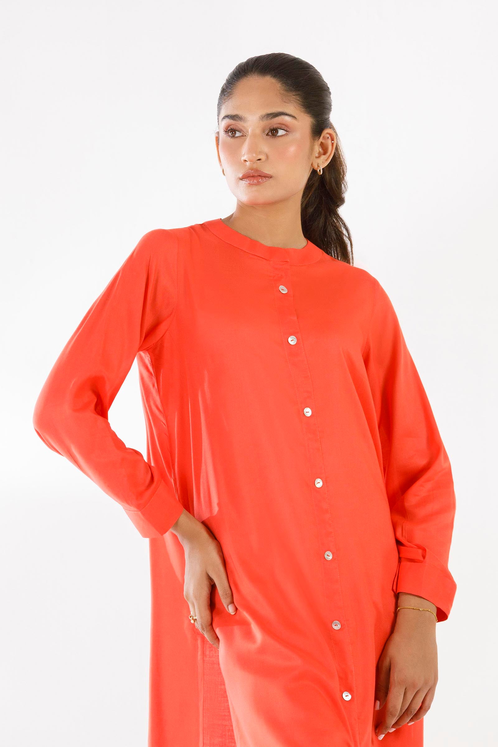 Stitched Dyed Linen Shirt + Culotte Secondary image
