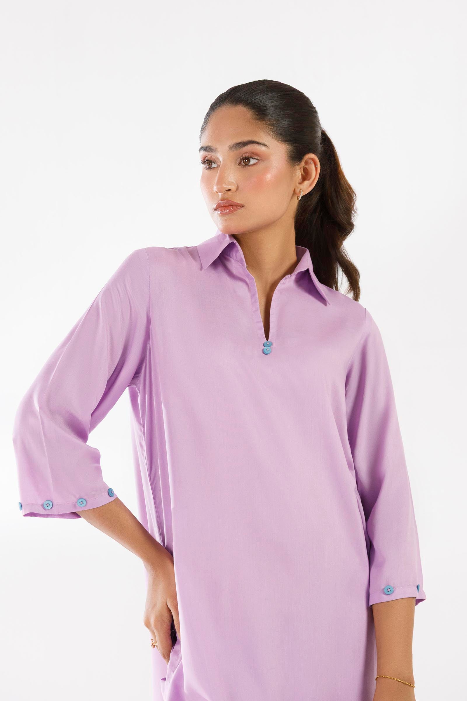 Stitched Dyed Linen Shirt + Culotte Secondary image