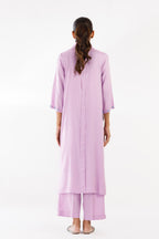 Stitched Dyed Linen Shirt + Culotte