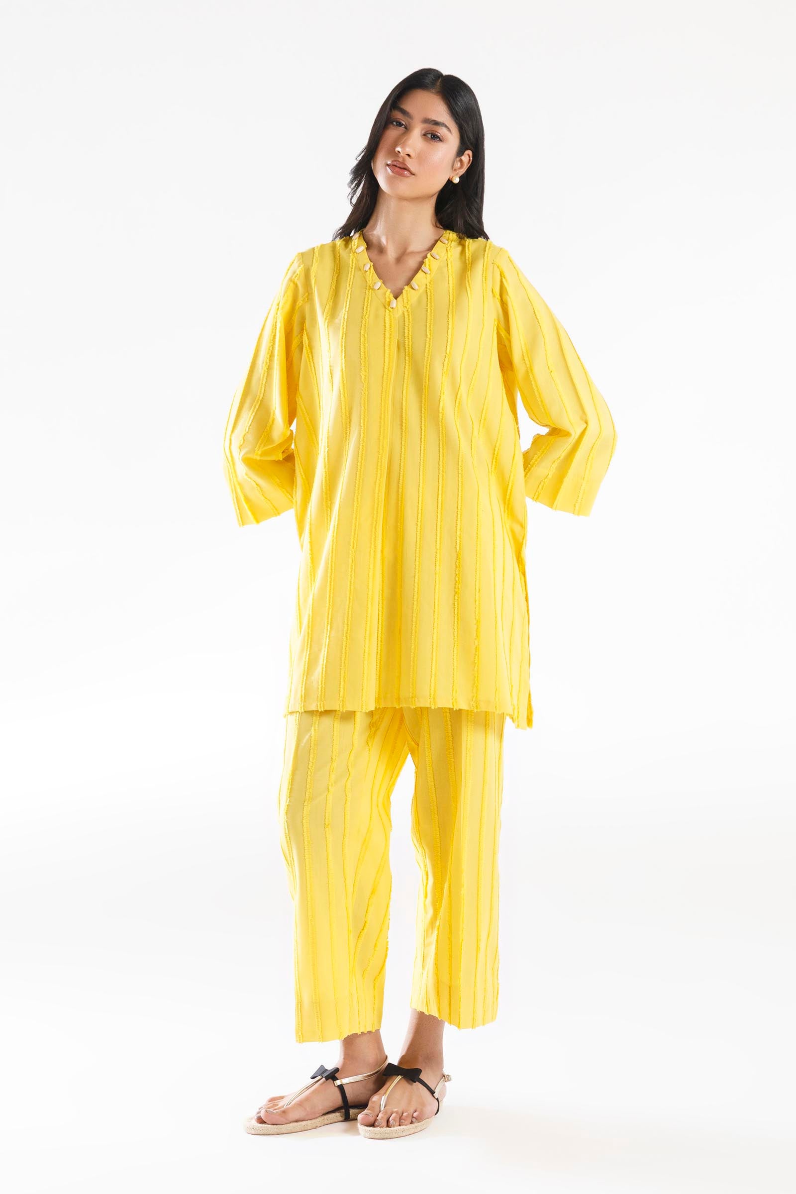 Stitched Dyed Brochia Shirt + Culotte Main image