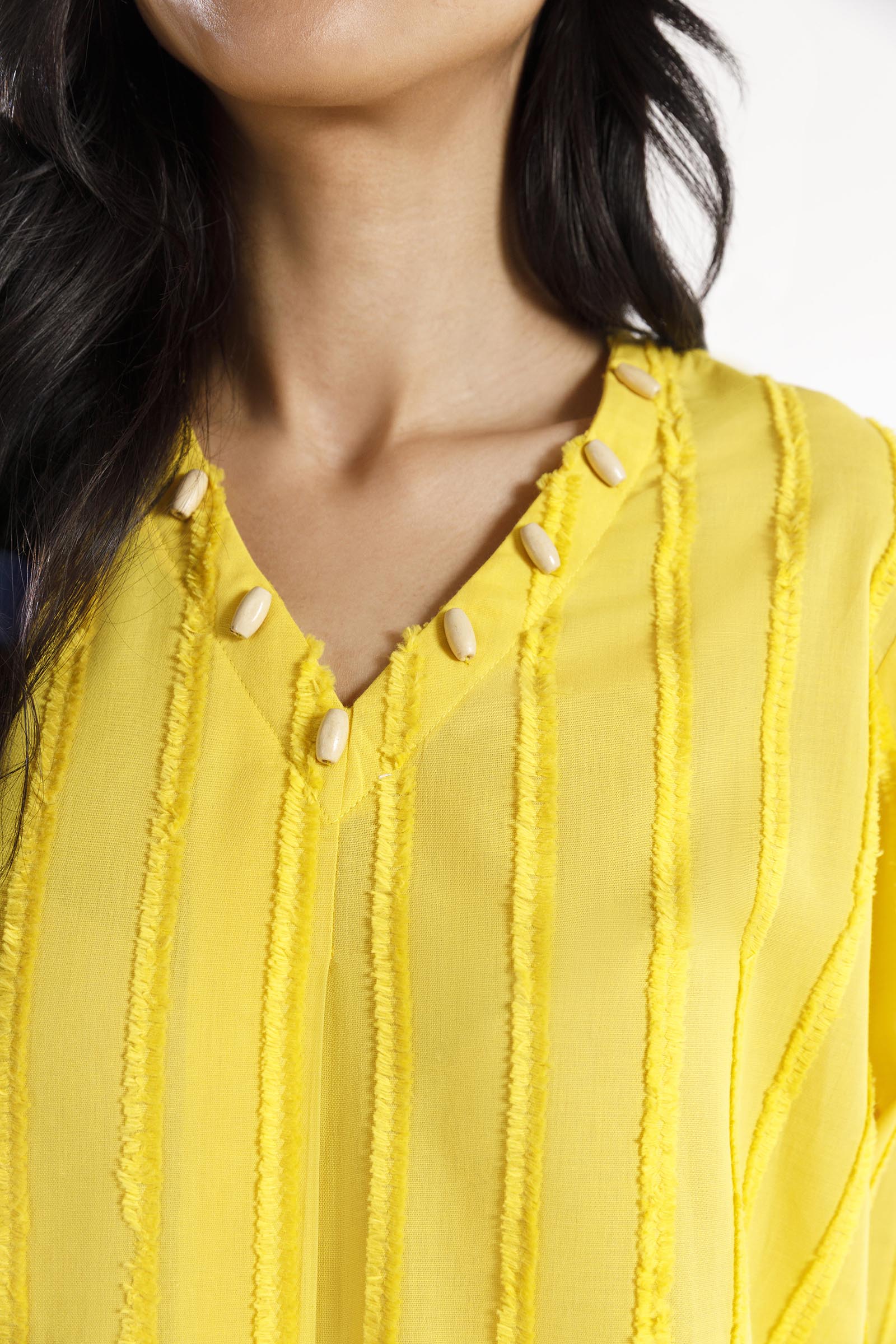 Stitched Dyed Brochia Shirt + Culotte
