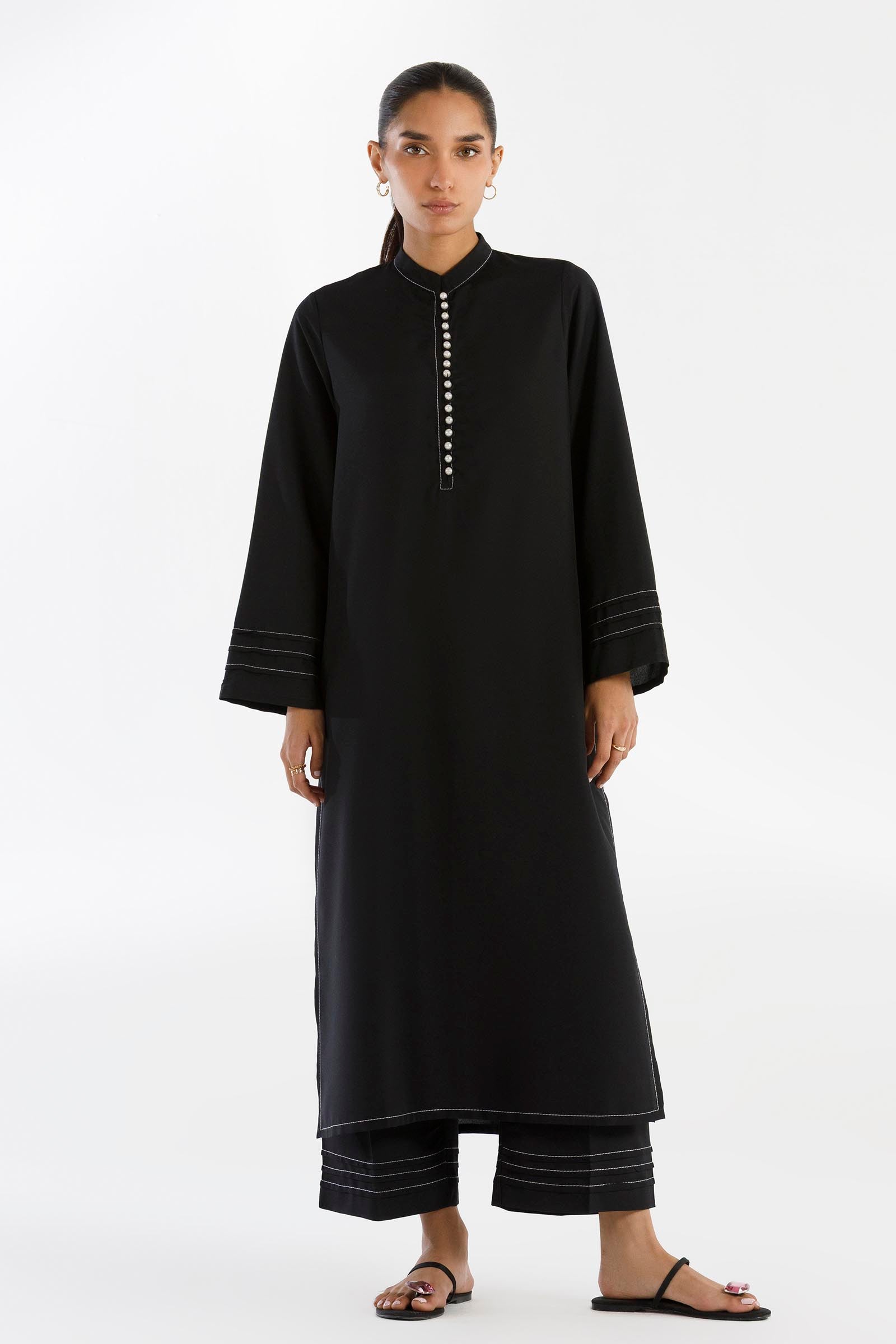 Stitched Linen Shirt+ Culotte Main image