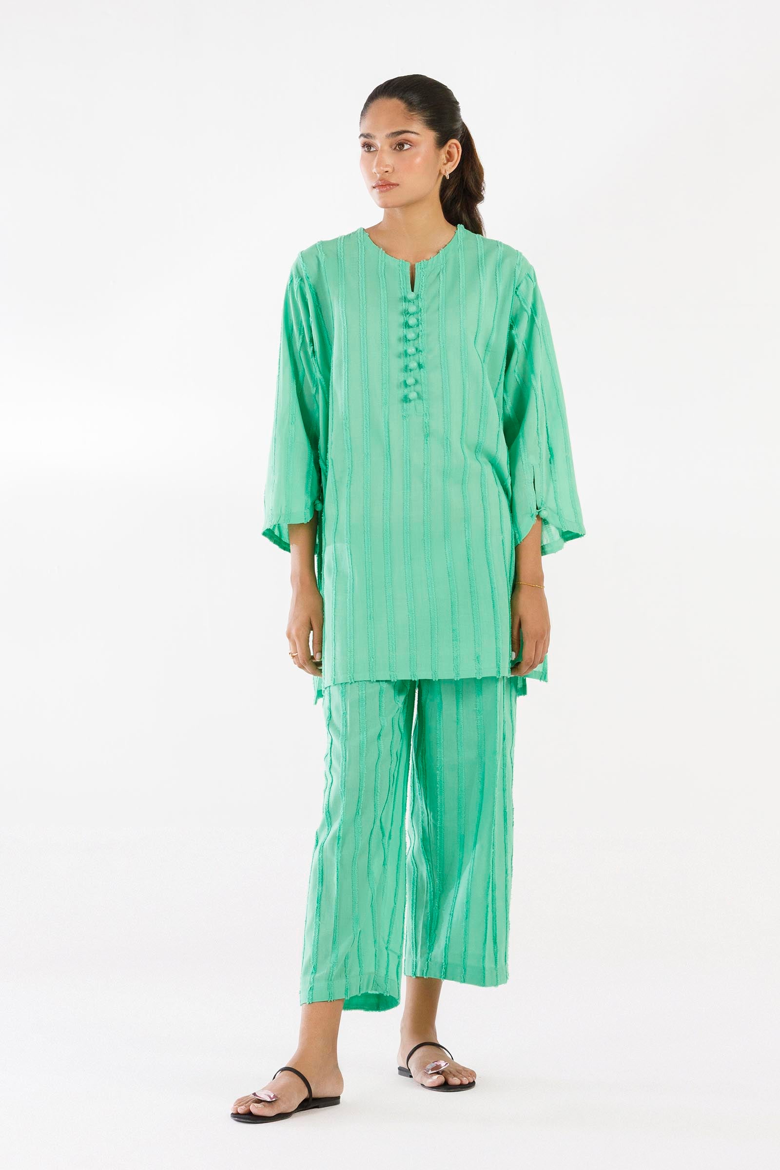 Stitched Dyed Brochia Shirt + Culotte Main image