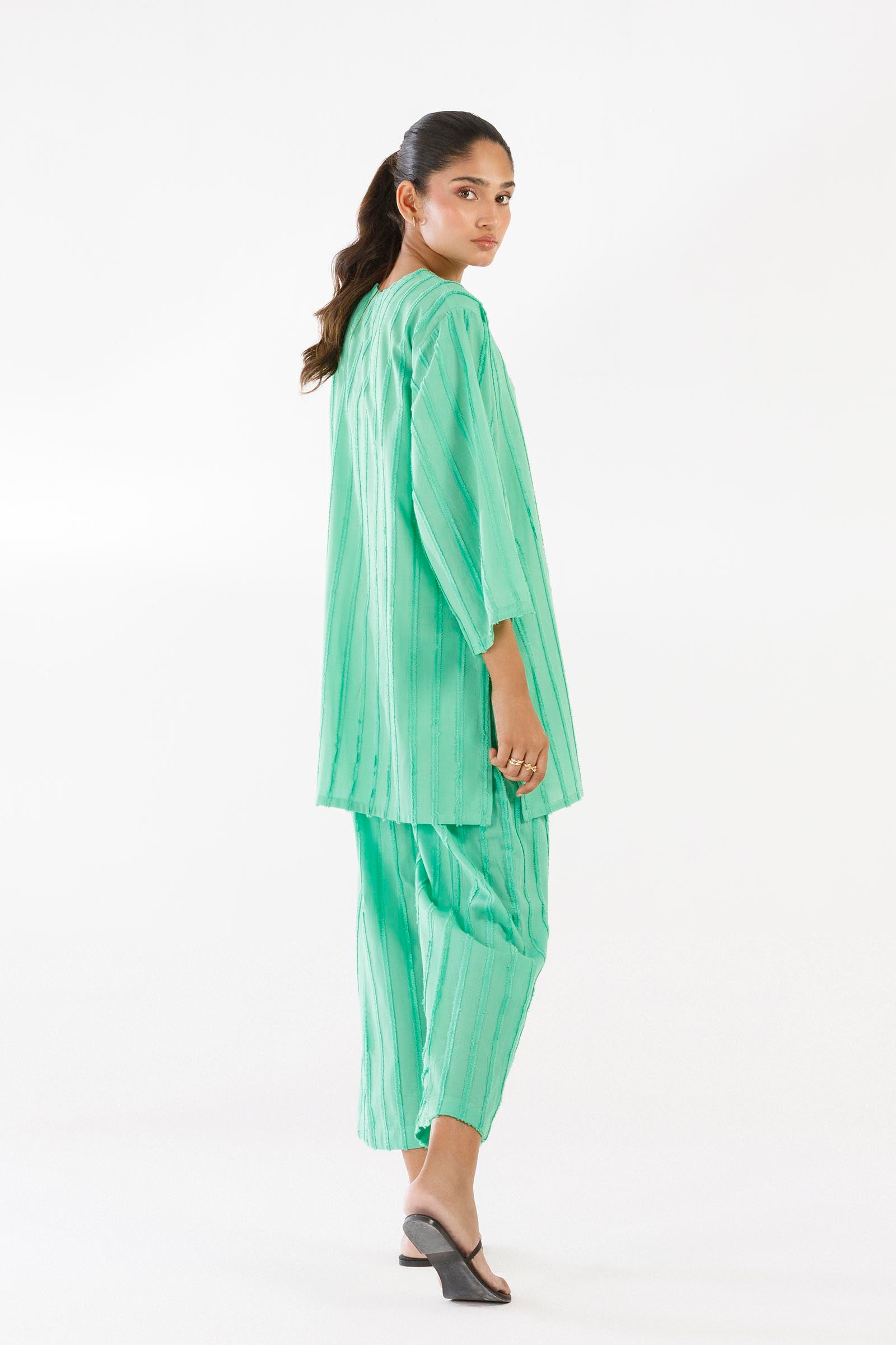 Stitched Dyed Brochia Shirt + Culotte