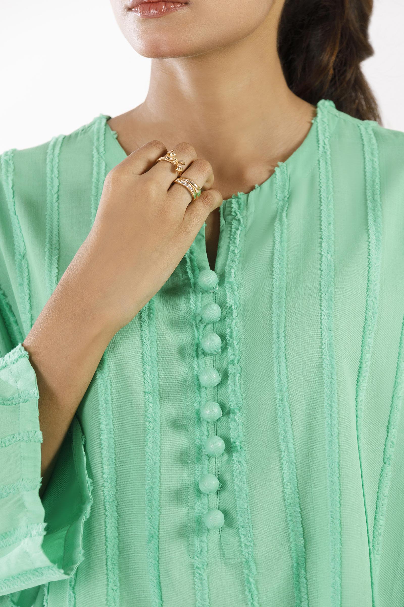 Stitched Dyed Brochia Shirt + Culotte Secondary image