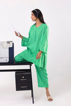 Stitched Dyed Brochia Shirt + Culotte