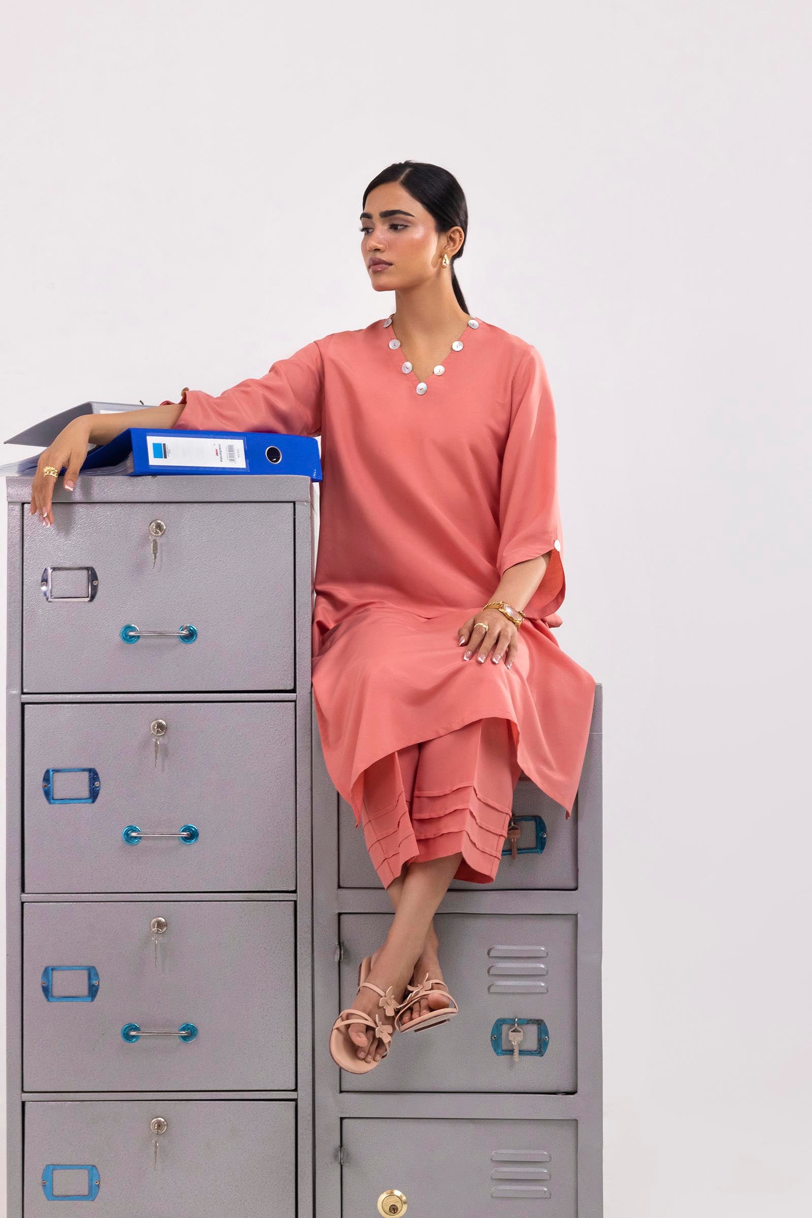 Stitched Linen Shirt+ Culotte