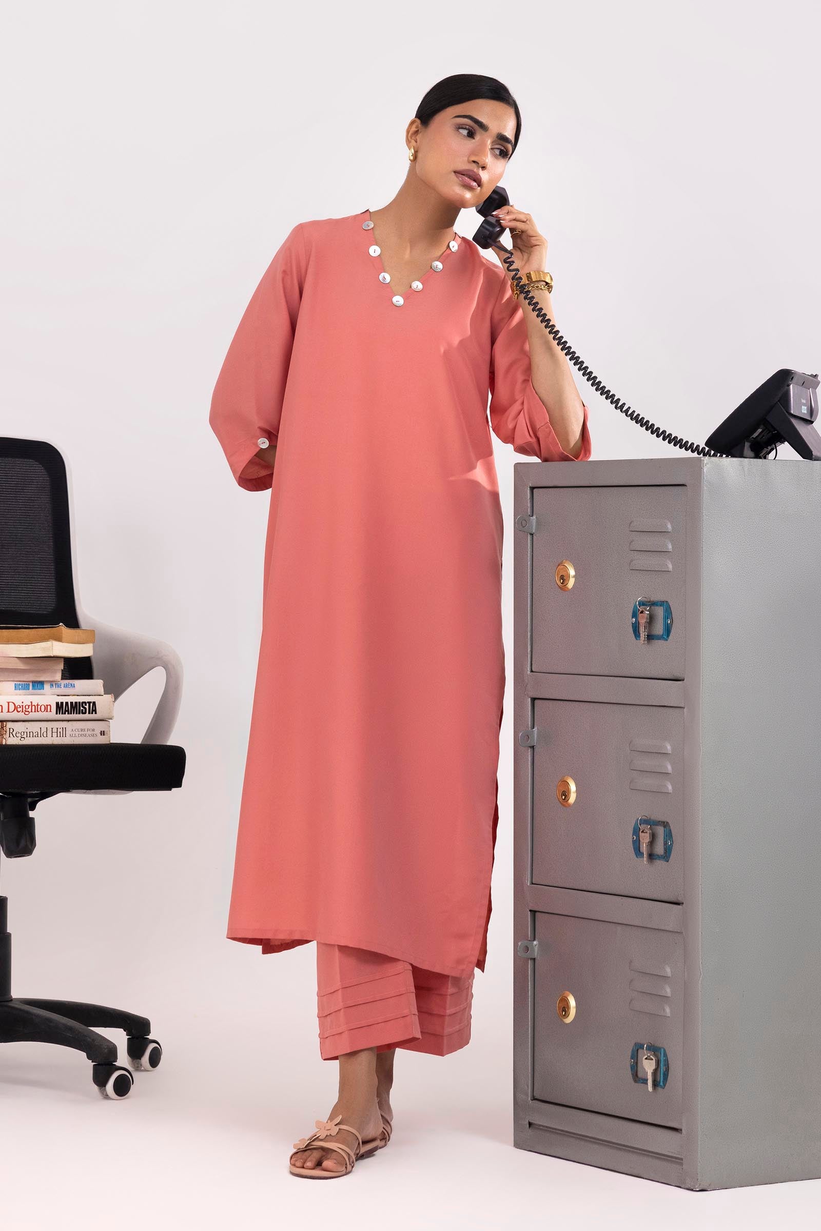 Stitched Linen Shirt+ Culotte Main image