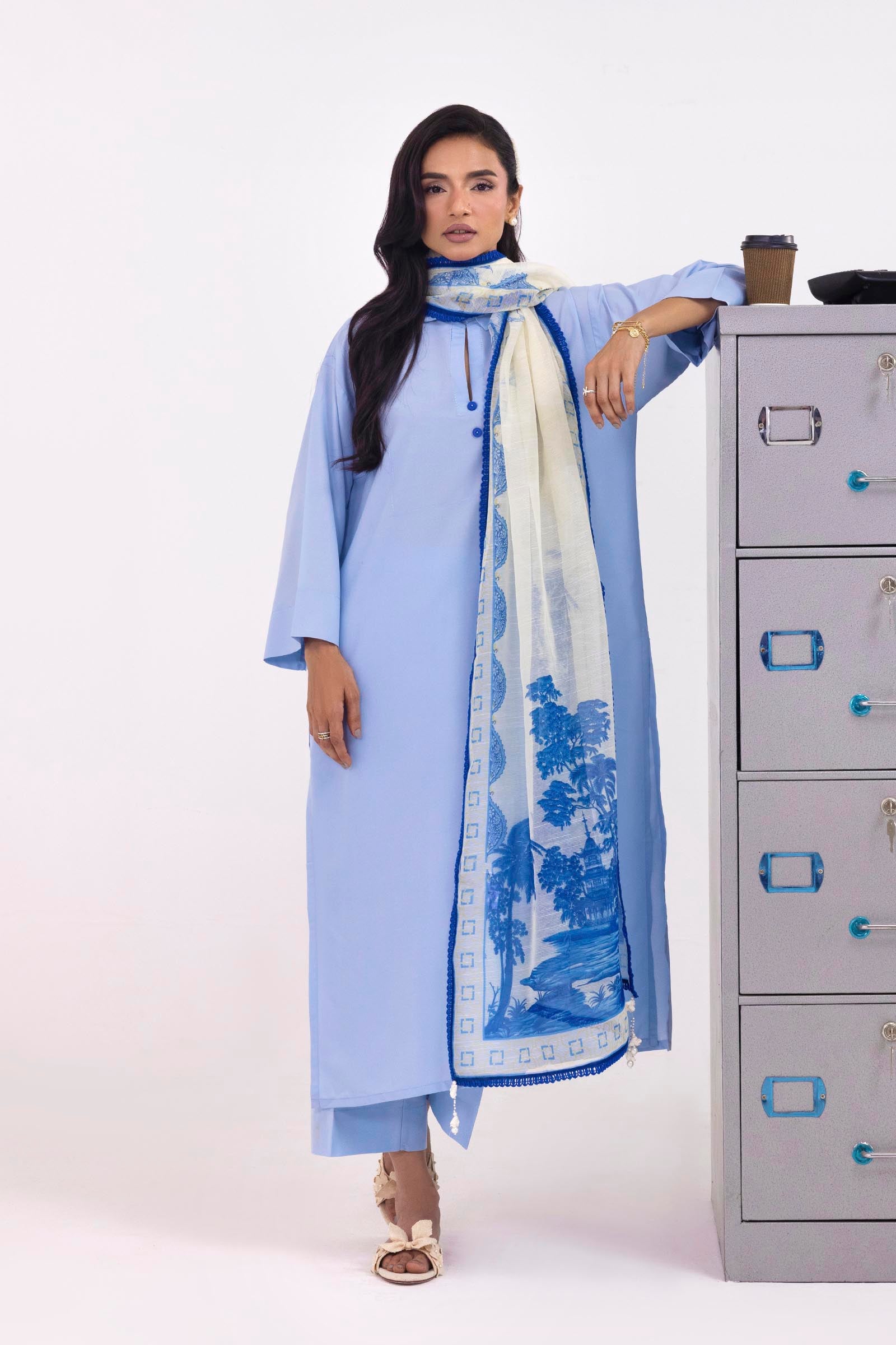 Stitched Linen Shirt+Culotte