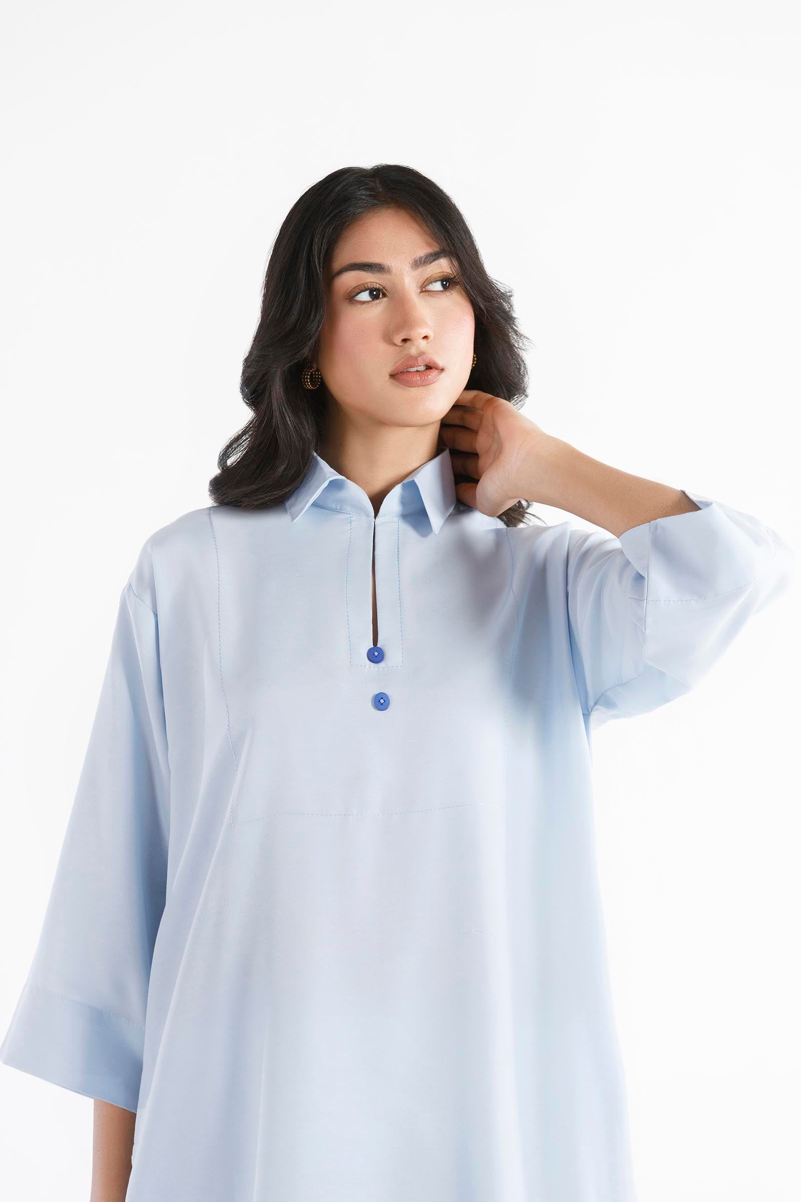 Stitched Linen Shirt+Culotte Secondary image